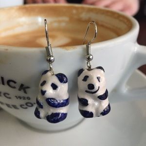 Ceramic Panda Earrings